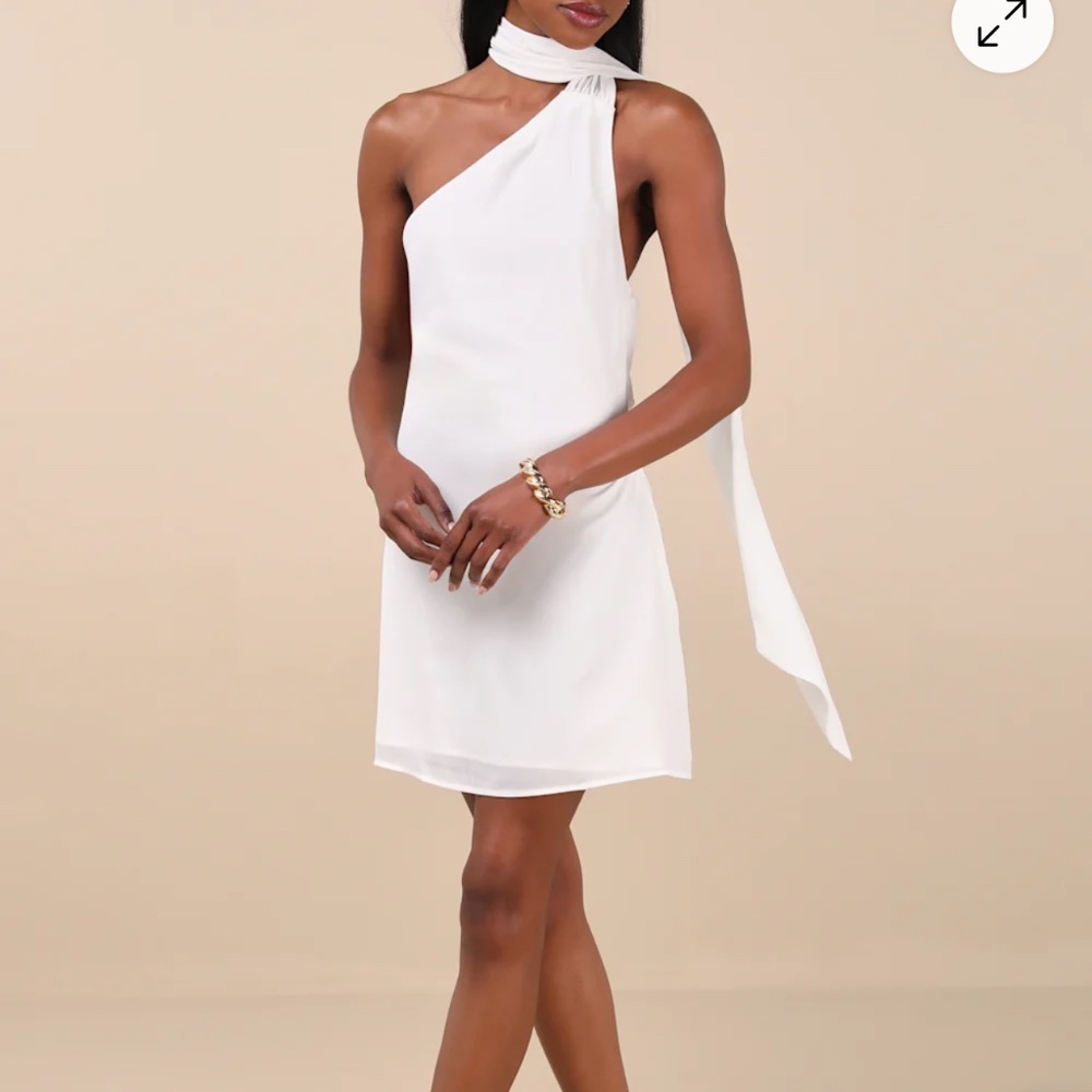 LuLus Backless Sash Mini Dress